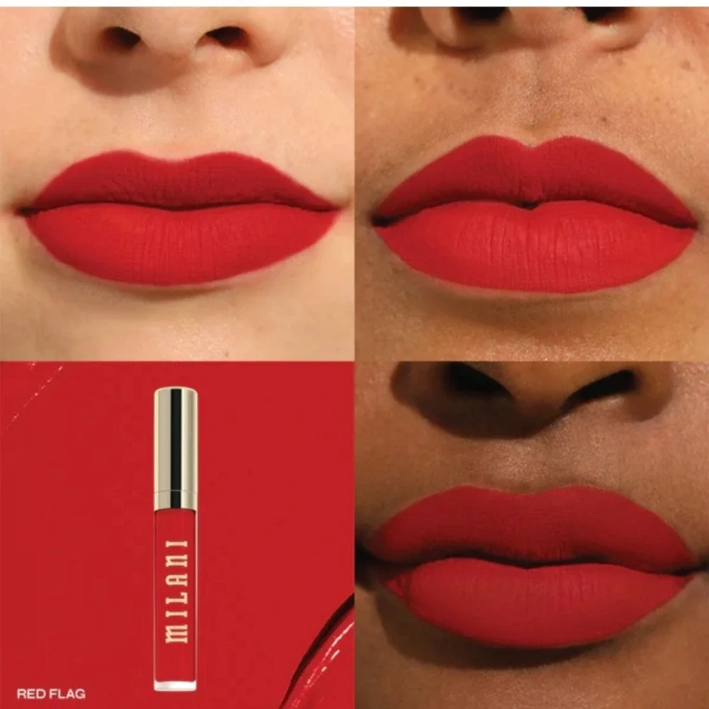 Milani Stay Put Liquid Lip Matte Longwear Lipstick 0.10 oz 210 Red Flag